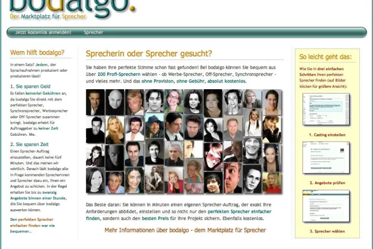 Bild: Ausgezeichnete Stimmen - Financial Times Deutschland zeichnet Sprecherportal bodalgo.com aus