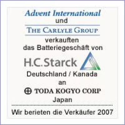 Bild: Hübner Schlösser & Cie beriet bei der Veräußerung des Batteriegeschäfts von H.C. Starck an Toda Kogyo
