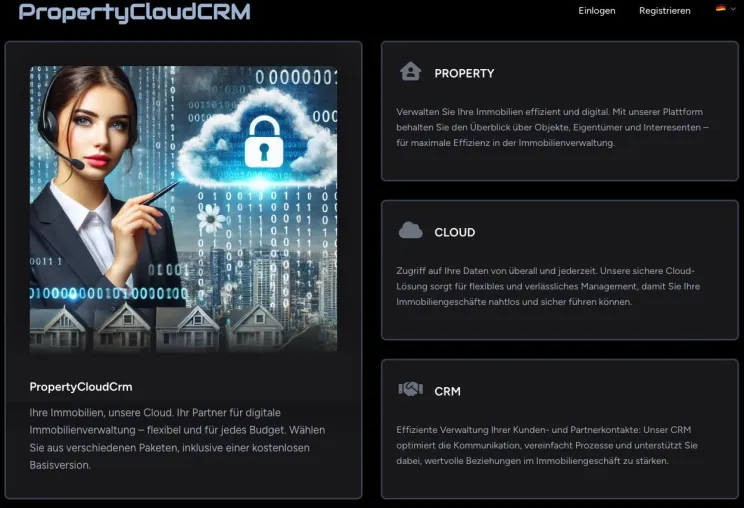 PropertyCloudCRM – Die digitale Lösung für effiziente Immobilienverwaltung Bild: PropertyCloudCRM – Die digitale Lösung für effiziente Immobilienverwaltung