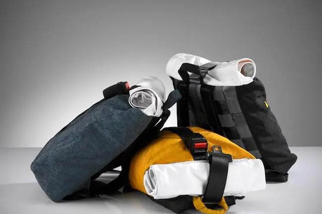 Hot Schrott - Ein Kölner Startup recycelt Airbags und Sicherheitsgurte in stylische Rucksäcke. Bild: Hot Schrott - Ein Kölner Startup recycelt Airbags und Sicherheitsgurte in stylische Rucksäcke.