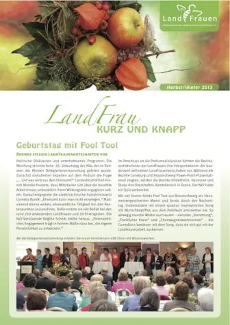 Bild: Neue Ausgabe der Zeitschrift „LandFrau kurz und knapp“