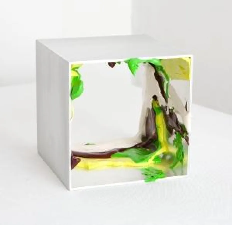© Christian F. Kintz, O.T., 2010, Acryl auf Aluminium, 10 x 10 x 10 cm