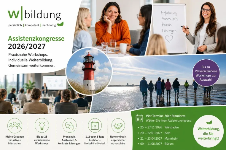 Bild: Bis zu 28 verschiedene Workshops: Assistenzkongresse setzen auf interaktive Weiterbildung
