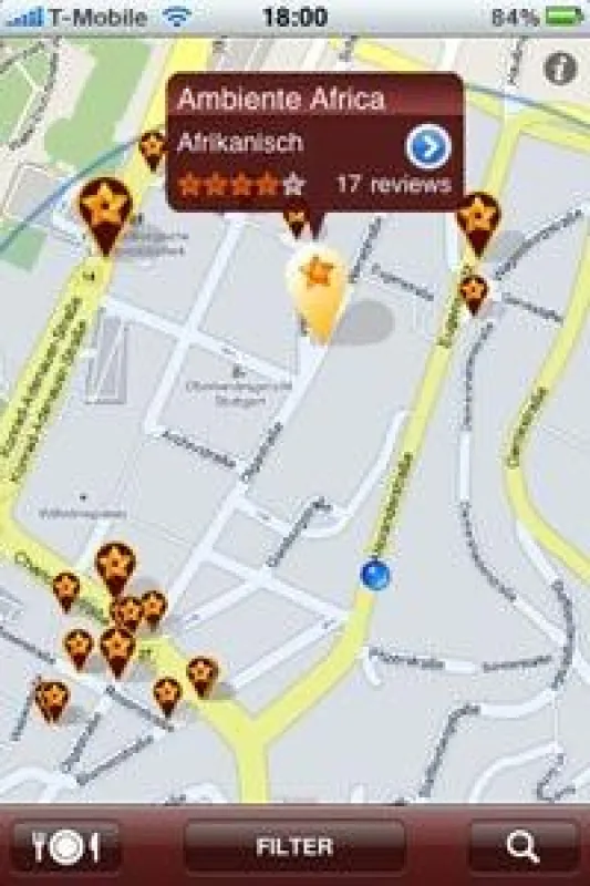 Screenshot der App