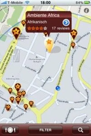Bild: Restaurant-Kritik veröffentlicht kostenlose mobile Anwendung für iPhone: RK Finder