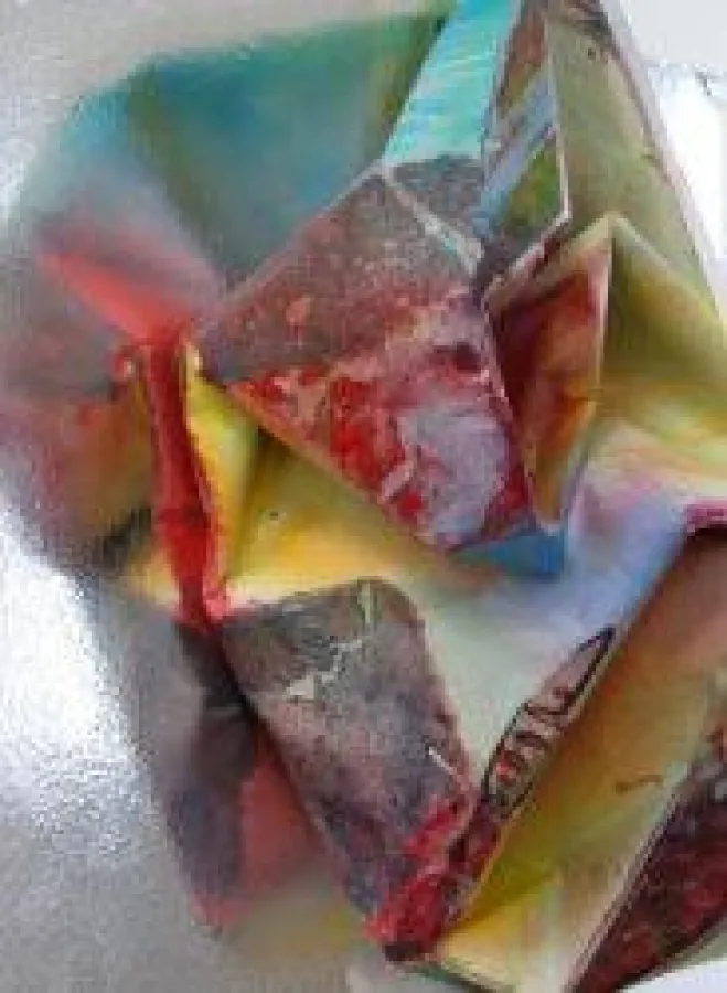 Enrico Niemann, Crash 2, 2015, Acrylfarbe und Papier