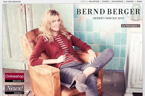 Bild: Jackie Hide ist das neue Gesicht der Bernd Berger Fashion Herbst-Winter Kampagne