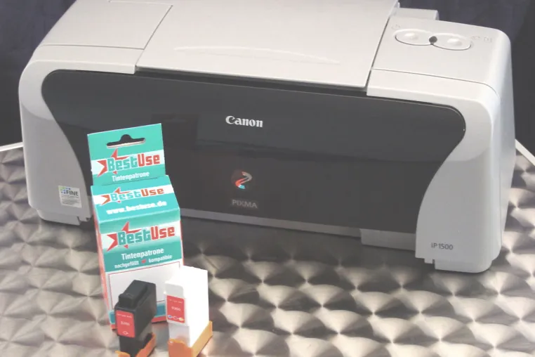 Bild: So günstig kann Drucken sein: Canon PIXMA 1500 und BestUse Tintenpatronen