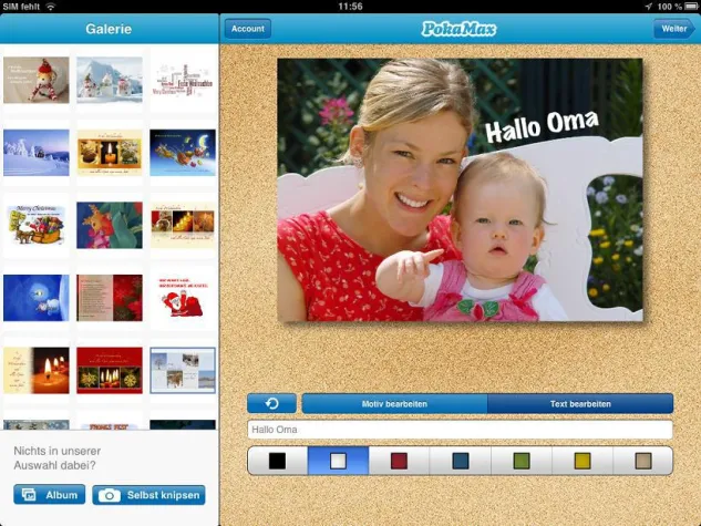 Postkarten-App PokaMax stürmt die deutschen iPad-Charts Bild: Postkarten-App PokaMax stürmt die deutschen iPad-Charts