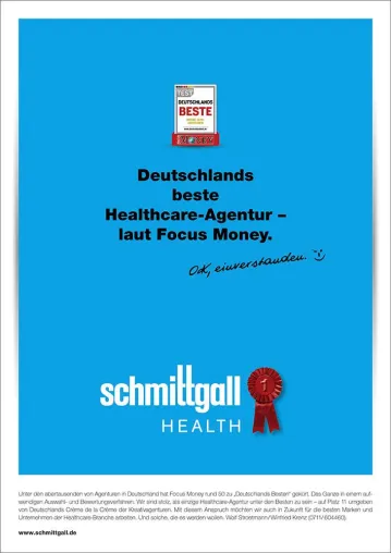 Ausgezeichnet: Schmittgall HEALTH ist DEUTSCHLANDS BESTE Bild: Ausgezeichnet: Schmittgall HEALTH ist DEUTSCHLANDS BESTE