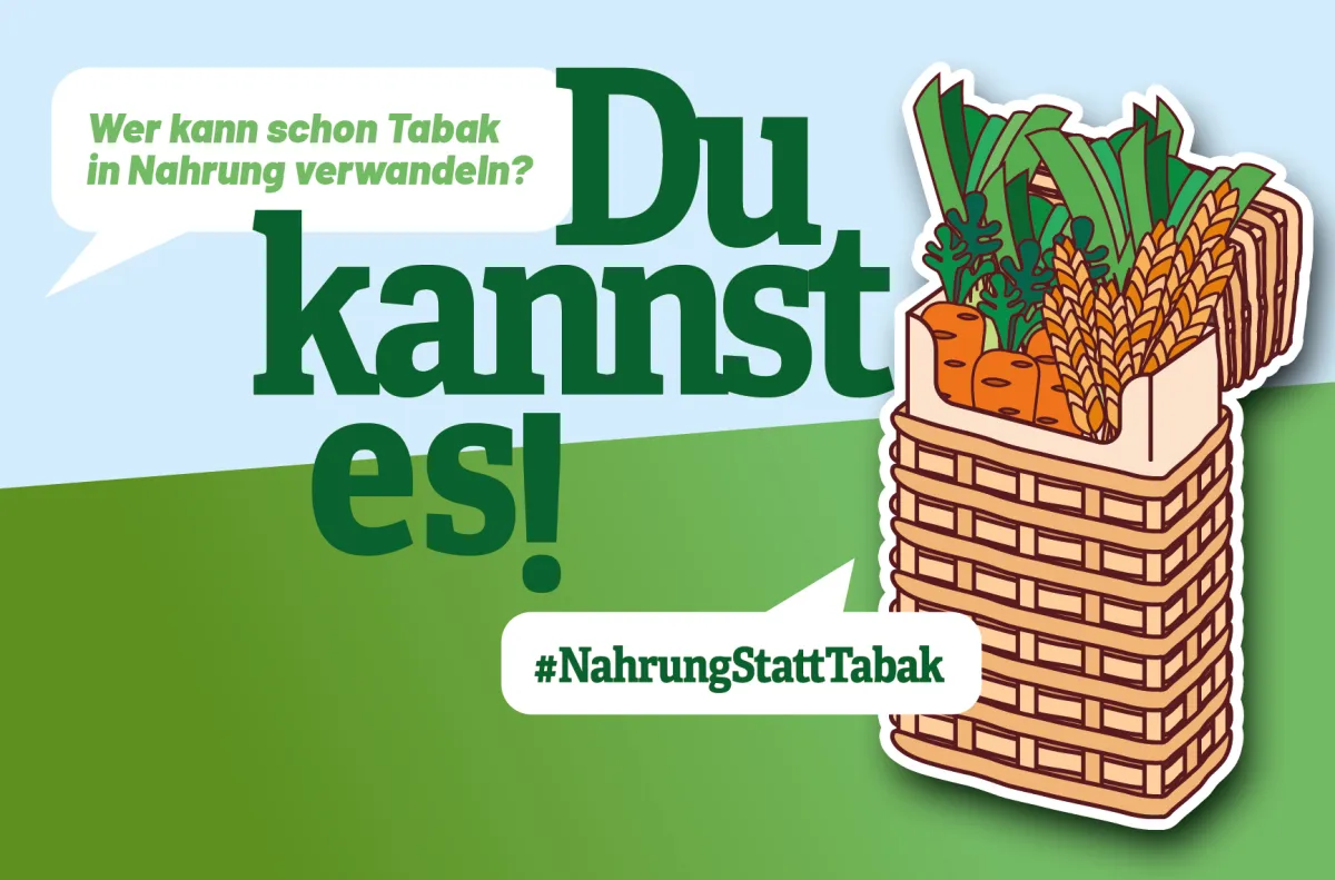 Weltnichtrauchertag 2023: Nahrung statt Tabak (© Deutsche Krebshilfe)