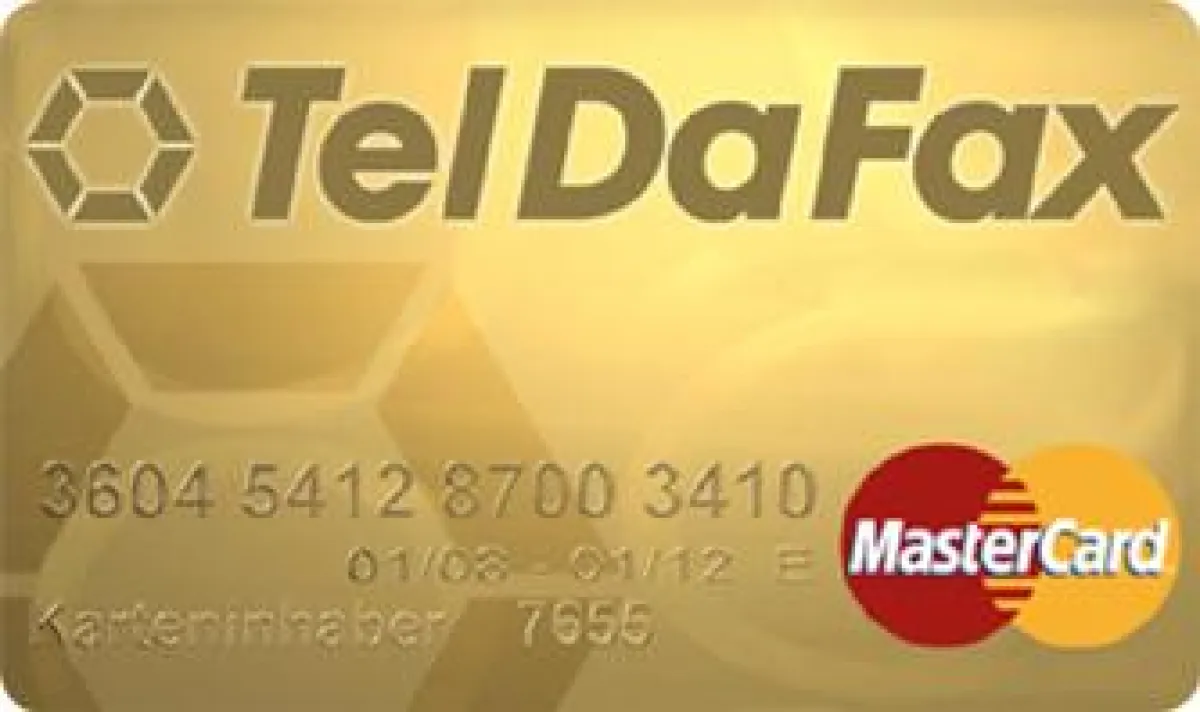 TelDaFax MasterCard Gold Kreditkarte