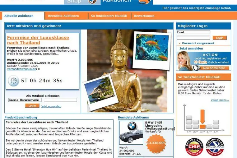Berliner Auktionsportal bluebuy versteigert Eheberater Bild: Berliner Auktionsportal bluebuy versteigert Eheberater