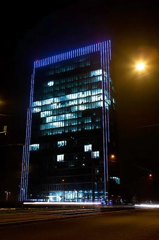 Einweihung der LED-Illumination am Weser Tower Bremen, Fotos: © A&O Lighting Technology GmbH