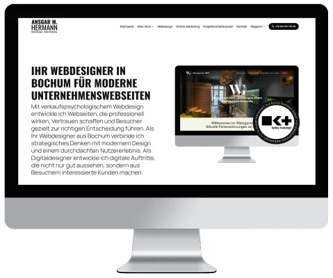 Bild: Relaunch in Bochum: Ansgar M. Hermann präsentiert neue Website für modernes Webdesign