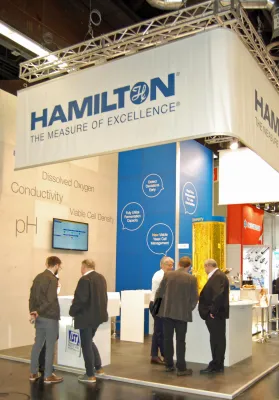 Bild: Echtzeitmessungen am Stand der Hamilton Bonaduz AG
