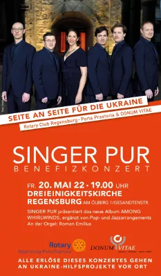 Bild: Benefizkonzert mit SINGER PUR am 20.05.2022 in der Dreieinigkeitskirche, Regensburg