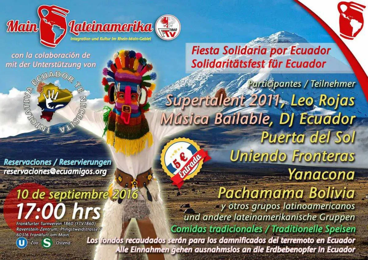 Einladung Solidaritätsfest für Ecuador