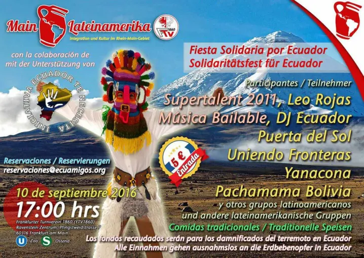 Bild: Durch das Erdbeben vereint – Solidaritätsfest für Ecuador