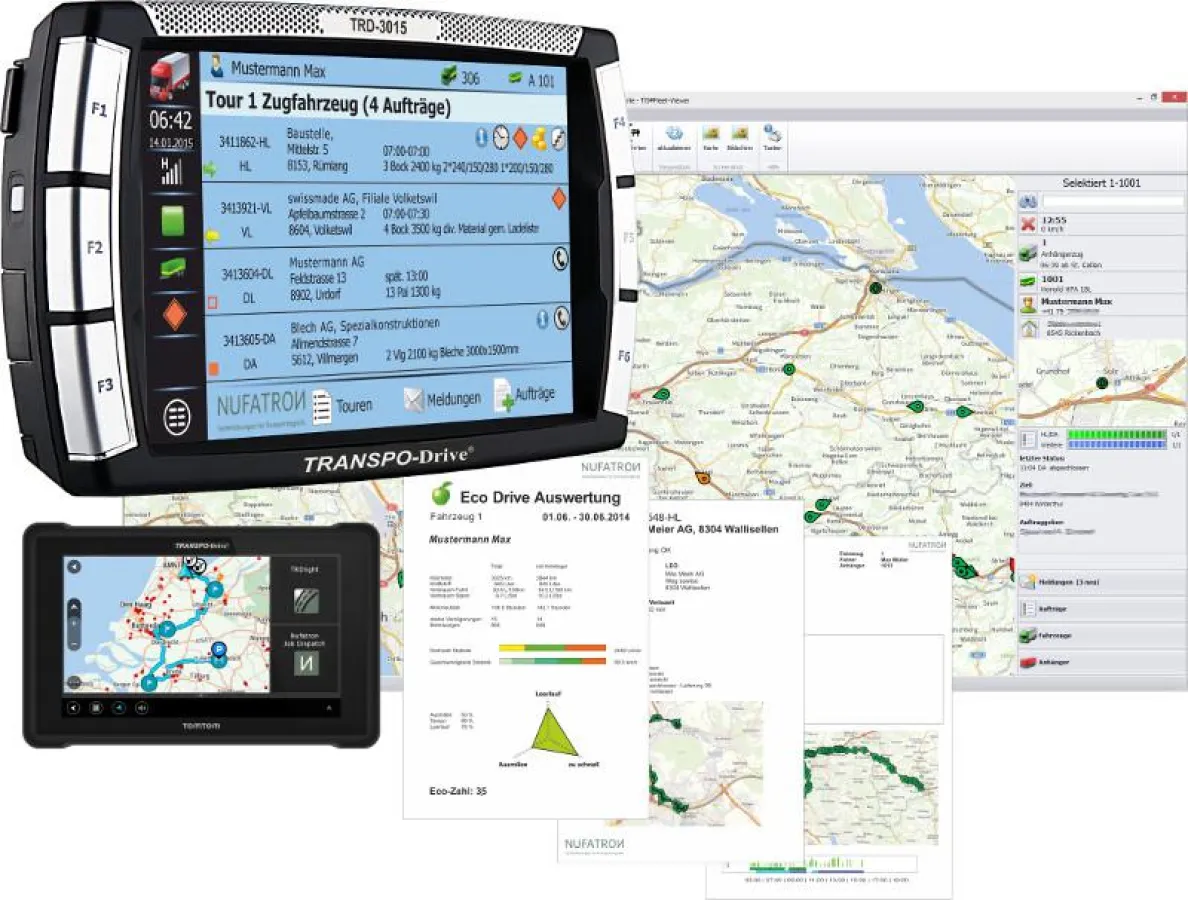 TIS#FleetViewer Flottenmanagement Plattform mit TRD-3015 / TRD-light