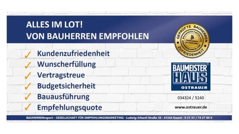 Bild: Bauherren bestätigen der OSTRAUER Baugesellschaft mbH auch 2019 eine souveräne Qualitätsleistung