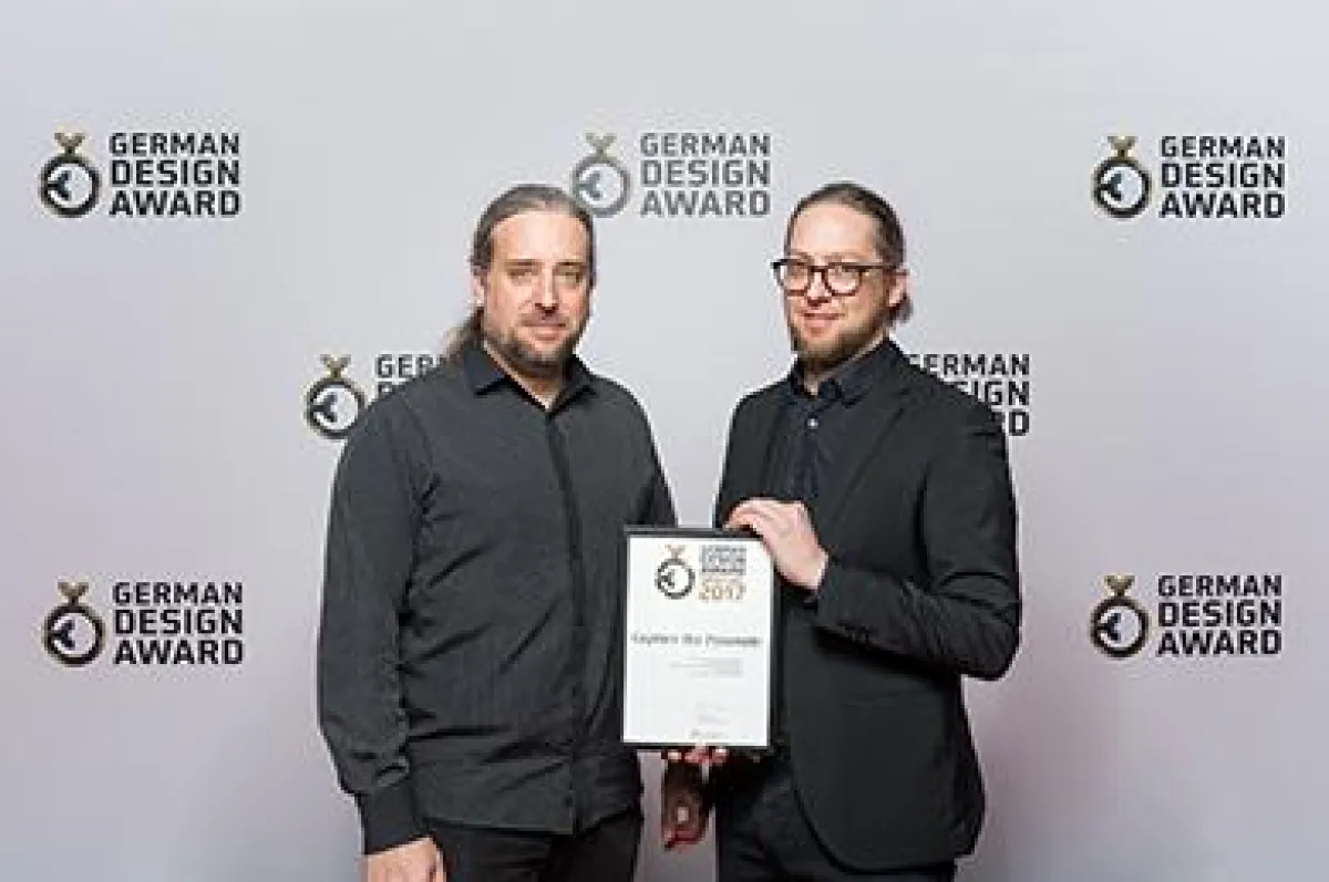 Preisträger Andreas Siefert & Dominik Rinnhofer, Verleihung German Design Award 2017, Frankfurt 2017