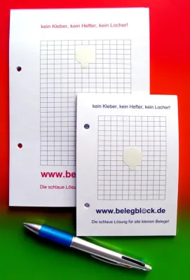 Bild: Der „Belegblock“ - die clevere Lösung für die Archivierung von Belegen