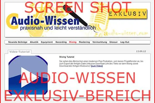 Bild: Audio-Wissen.com mit neuem Exklusivbereich