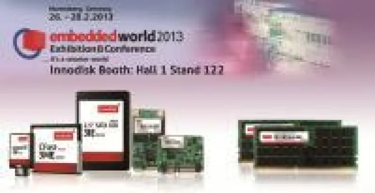 Innodisk zeigt ein komplettes Angebot an Industrie-SATA-III-Speicher auf Embedded World 2013 Bild: Innodisk zeigt ein komplettes Angebot an Industrie-SATA-III-Speicher auf Embedded World 2013