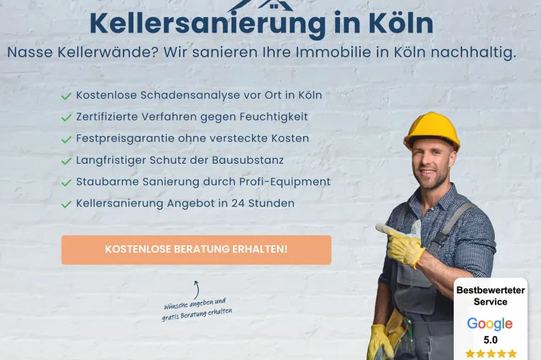 Elementarschaden-Versicherung: Kellersanierung in Köln erklärt das Abdichtungsrisiko Bild: Elementarschaden-Versicherung: Kellersanierung in Köln erklärt das Abdichtungsrisiko