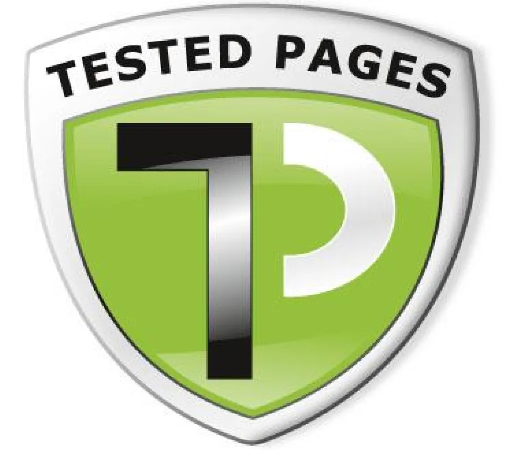 Logo vom Tested Pages Homepage-Gütesiegel