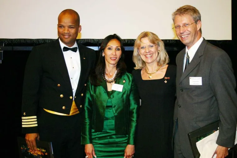 Bild: Astronauten Thomas Reiter (ESA) und  Robert L. Curbeam, jr. (NASA) waren die Stars