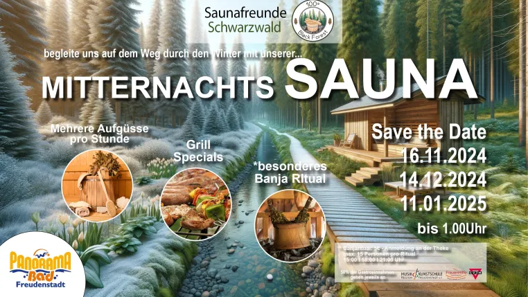 Bild: Saunafreunde Schwarzwald e.V lädt zur langen Saunanacht für einen guten Zweck ein