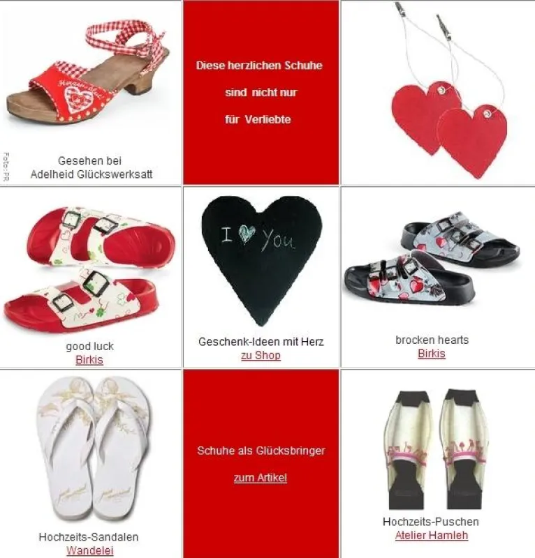 Foto: www.Die-Welt- der-Schuhe.de/ Schuhe als Glücksbringer