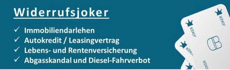 Der Widerrufsjoker: Das scharfe Schwert für Verbraucher Bild: Der Widerrufsjoker: Das scharfe Schwert für Verbraucher
