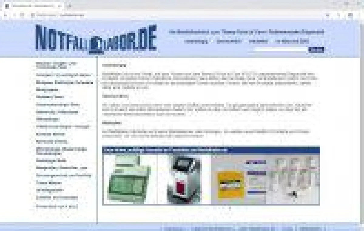 Notfalllabor.de Screenshot