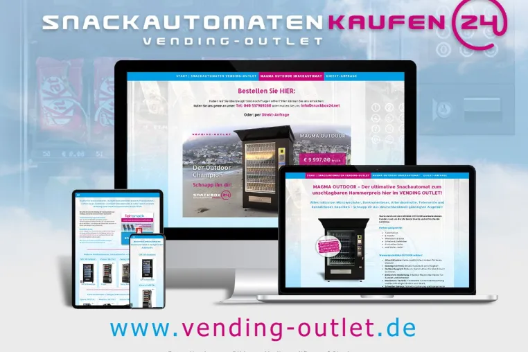 Bild: MAGMA OUTDOOR Snackautomat bei www.vending-outlet.de - Weblaunch bei SNACKAUTOMATEN KAUFEN 24