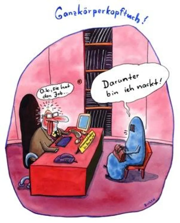 Ausstellungsbeitrag „Ganzkörperkopftuch“ von Burkhard Fritsche (Deutschland)