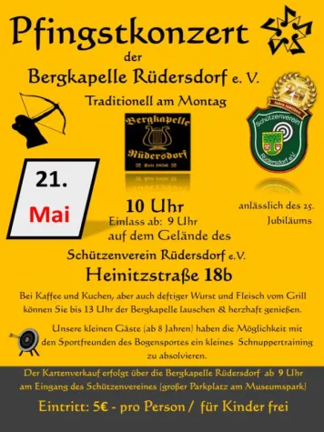 Bild: Traditionelles Pfingstkonzert der Bergkapelle Rüdersdorf e.V.