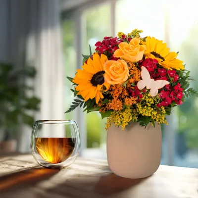 FloraPrima startet Kooperation mit TEABALLS: Gratis TEABALLS zu jedem Blumenstrauß – nur solange Vorrat reicht Bild: FloraPrima startet Kooperation mit TEABALLS: Gratis TEABALLS zu jedem Blumenstrauß – nur solange Vorrat reicht