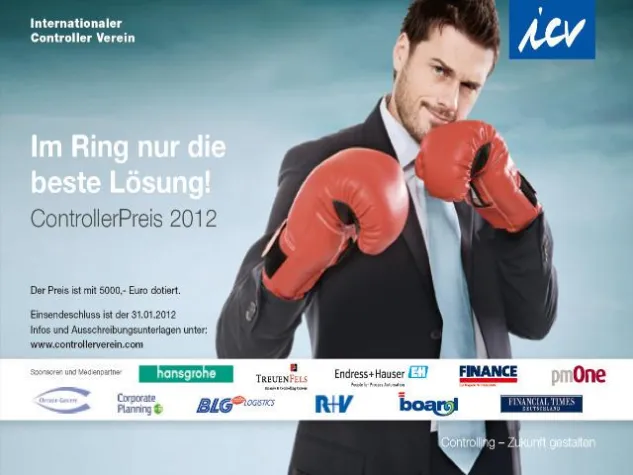 Mit 5.000 EUR dotierter ControllerPreis 2012 ausgelobt Bild: Mit 5.000 EUR dotierter ControllerPreis 2012 ausgelobt
