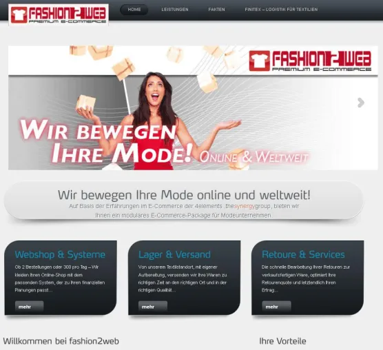 Finitex präsentiert Fulfillmentmarke Fashion2Web™ Bild: Finitex präsentiert Fulfillmentmarke Fashion2Web™