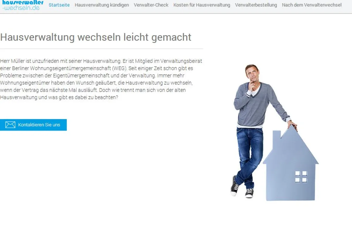 Startseite von www.hausverwalter-wechseln.de