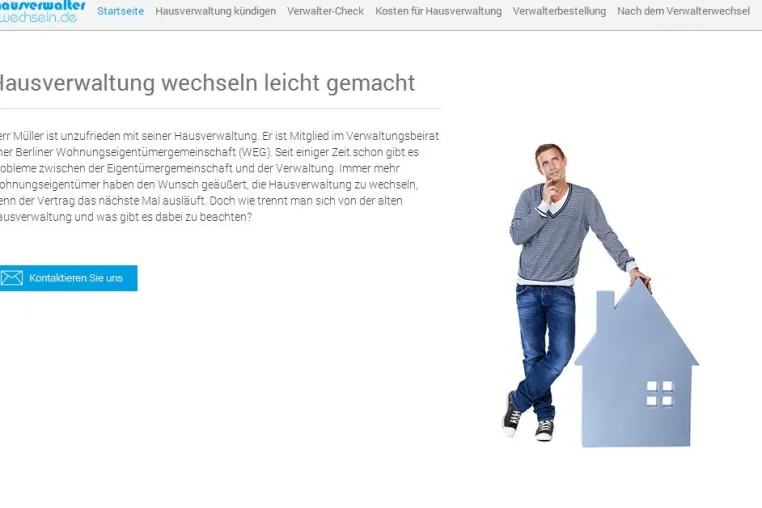 hausverwalter-wechseln.de mit neuer Firmenwebsite Bild: hausverwalter-wechseln.de mit neuer Firmenwebsite