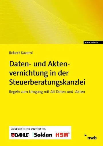 Bild: Neue eBroschüre zur Daten- und Aktenvernichtung in der Steuerberatungskanzlei