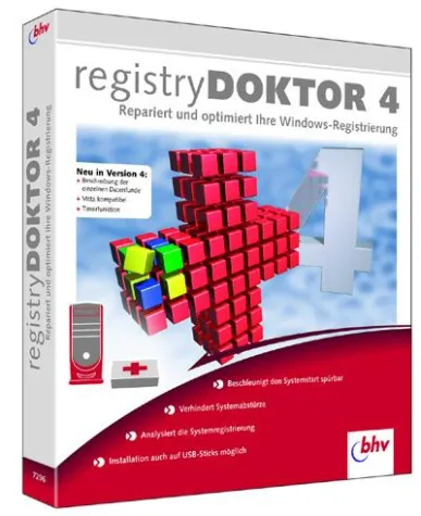 Windows-Registrierung optimieren und reparieren mit registryDOKTOR 4 Bild: Windows-Registrierung optimieren und reparieren mit registryDOKTOR 4