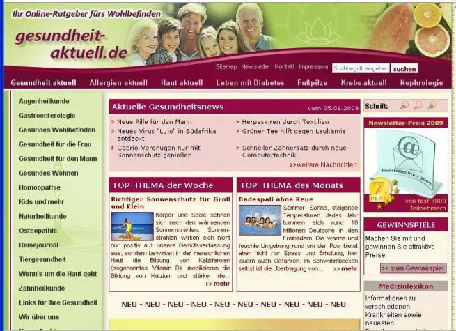 Bild: gesundheit-aktuell.de beweist wieder einmal hohe Kompetenz