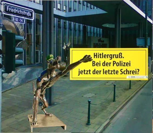 Bild: Bronzewolf fragt NRW-Innenminister Reul: „Hitlergruß. Bei der Polizei jetzt der letzte Schrei?“