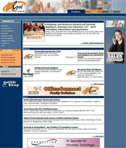 Bild: Neuer Webauftritt rundet Umfirmierung der Algol Europe ab