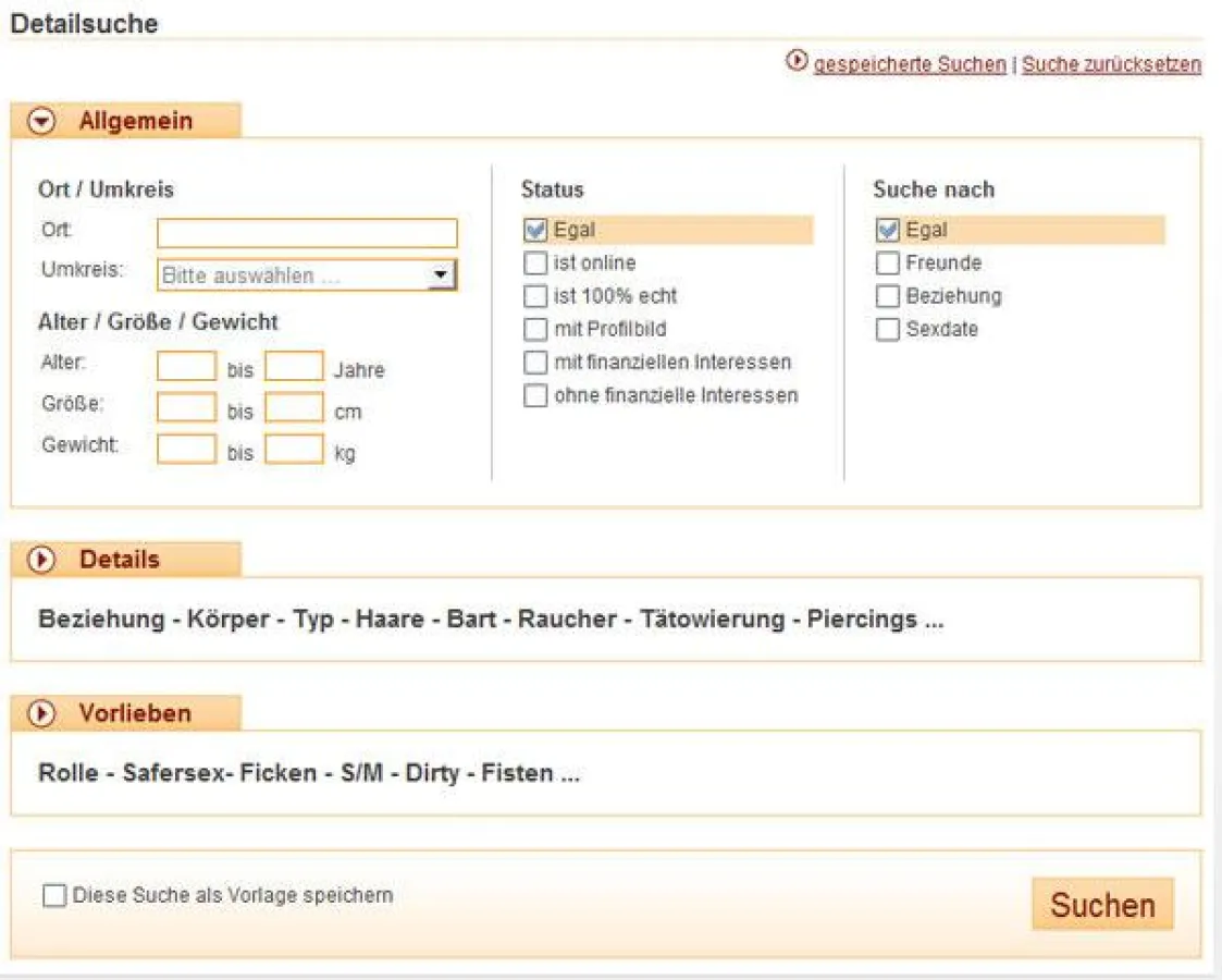 Die neue Detailsuche bei GAYS.DE im Überblick